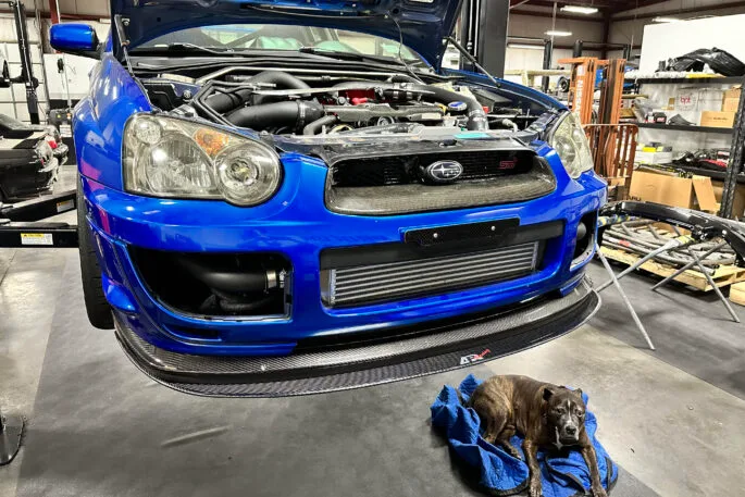 Professional Awesome 2004-05 Subaru Impreza/WRX STI GD/GG Quick Release Splitter Support System - Image 5