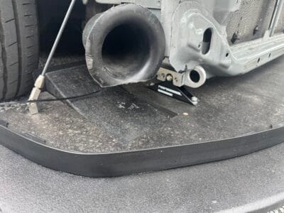 Professional Awesome splitter diffuser and quick-release receiver on a Civic Si birch splitter
